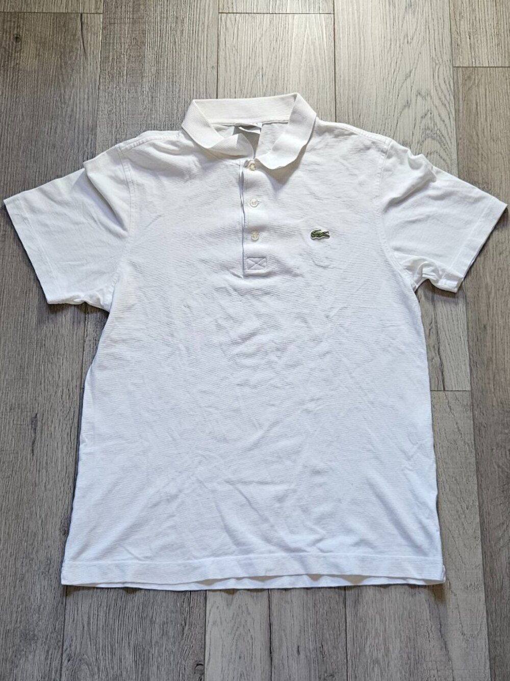 Lacoste Sport Men's White Light Classic Cotton Piqué Polo Shirt Size 4 (Medium)
